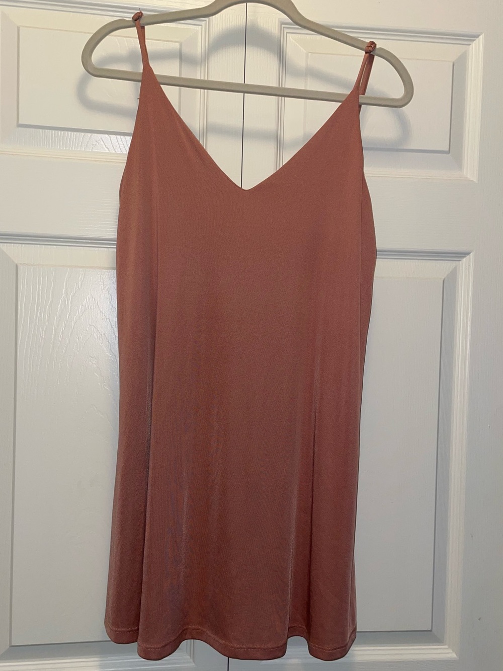 Mahina V-Neck Dress— Slip Cami in Dusty Rose